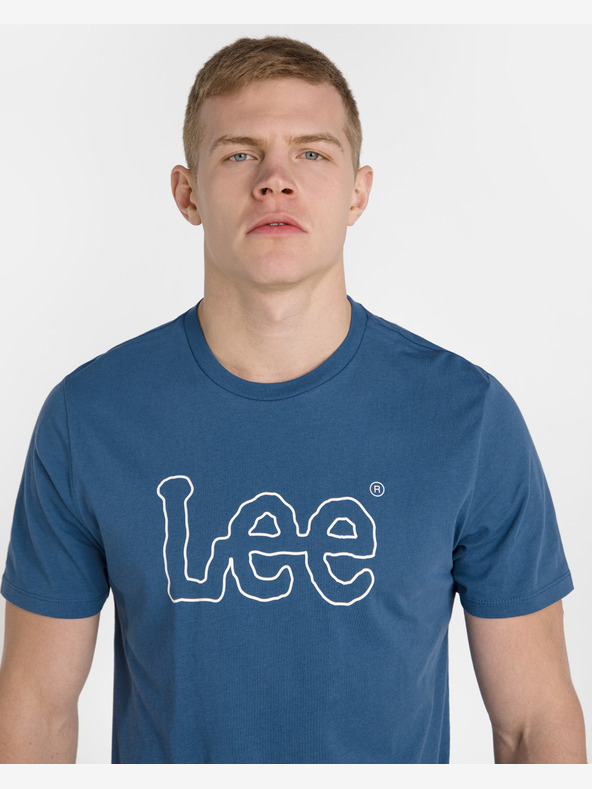 Lee Wobbly Logo Majica plava