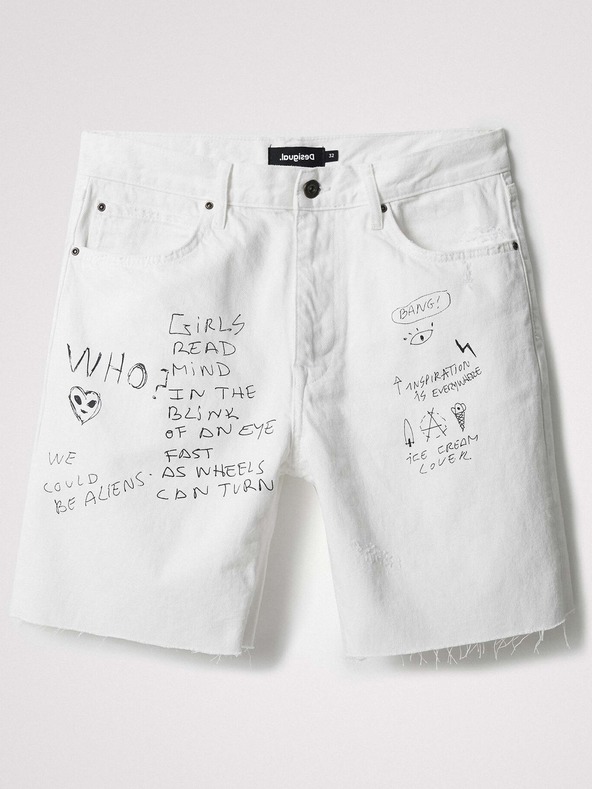 Desigual Ray Kratke hlače bijela