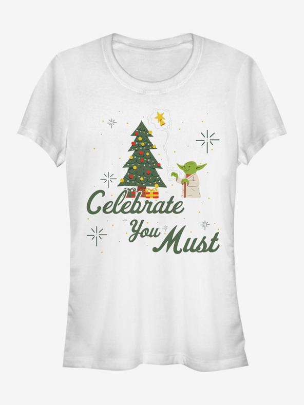 ZOOT.Fan Star Wars Mr. Yoda - Celebrate You Must Majica bijela