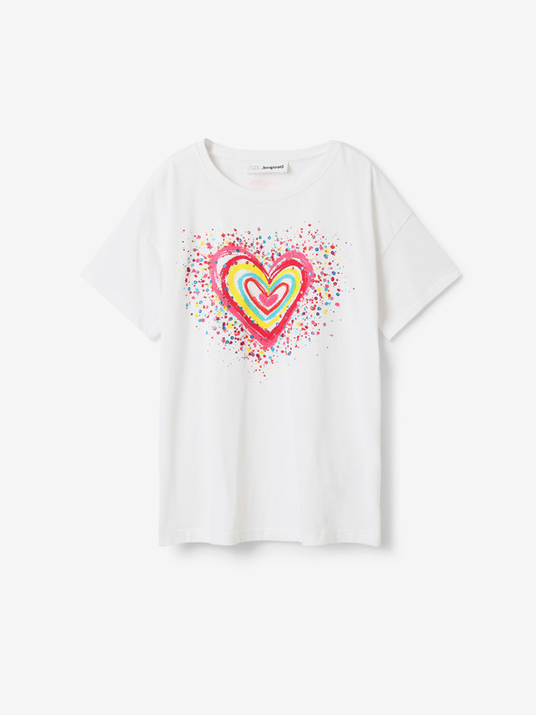 Desigual Heart Majica dječja bijela