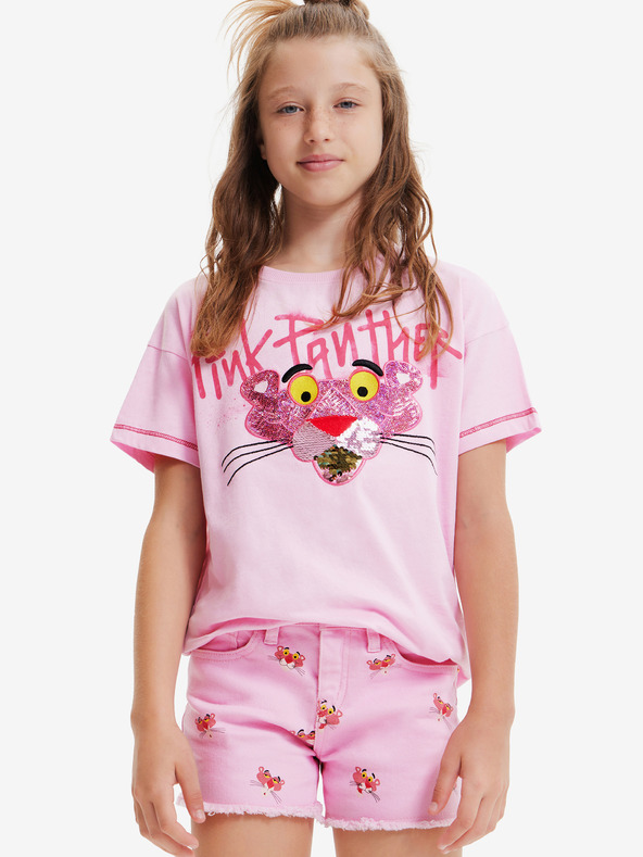 Desigual Pink Panther Majica dječja ružičasta