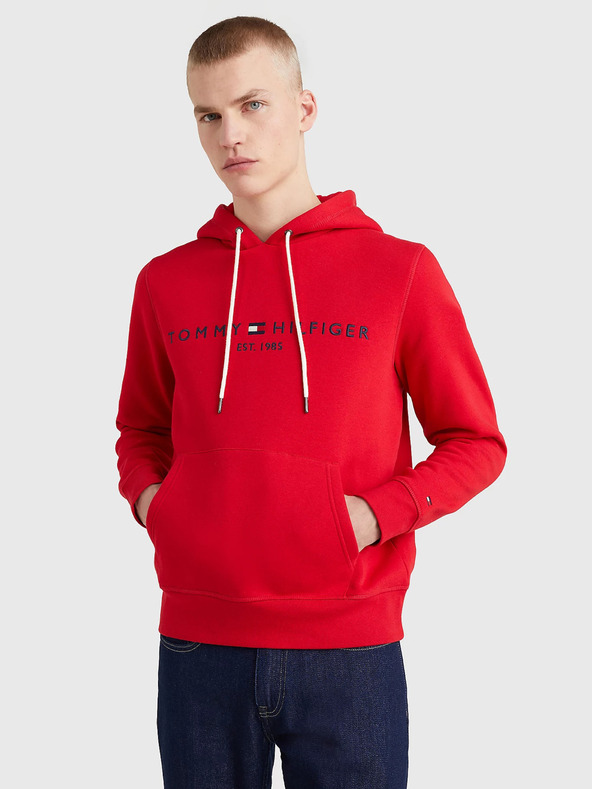 Tommy Hilfiger Tommy Logo Hoody Majica dugih rukava crvena