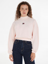 Tommy Jeans Mock Neck Badge Boxy Cropped Majica dugih rukava