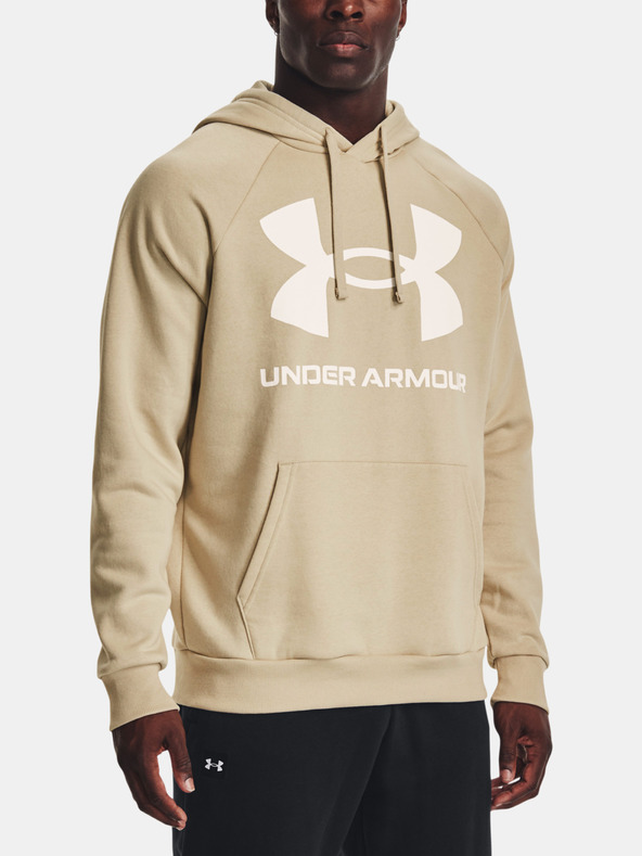 Under Armour UA Rival Fleece Big Logo HD-BRN Majica dugih rukava smeđa