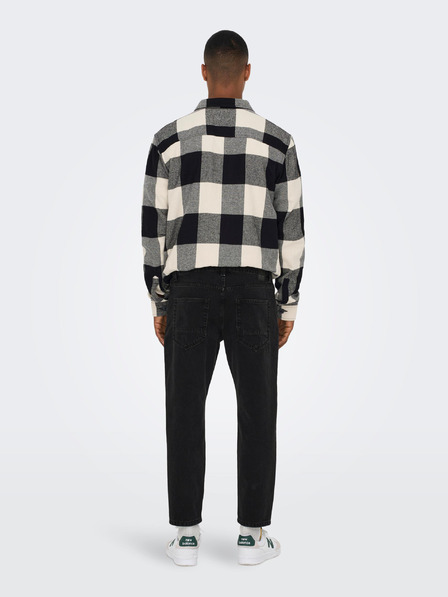 ONLY & SONS Crne kratke traperice ravnog kroja ONLY & SONS Avi