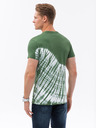 Ombre Clothing Tamnozelena muška batik majica Ombre Clothing