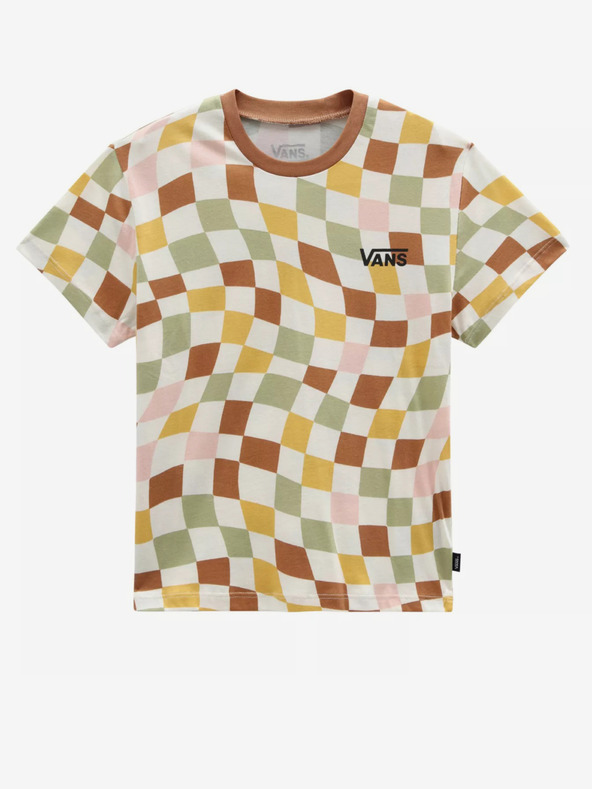 Vans Checker Print Majica dječja smeđa
