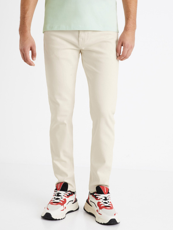 Celio Celio C25 Dolasi krem ​​muške uske traperice