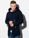 Ombre Clothing Tamnoplava muška majica s kapuljačom na patentni zatvarač B668 HUGO