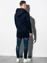 Ombre Clothing Tamnoplava muška majica s kapuljačom na patentni zatvarač B668 HUGO