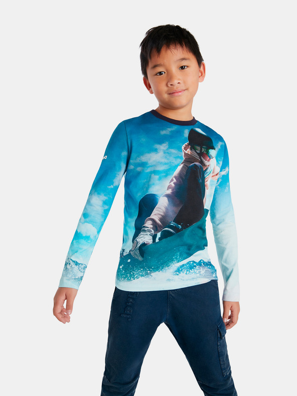 Desigual Plava majica za dječake s motivom Desigual Snow