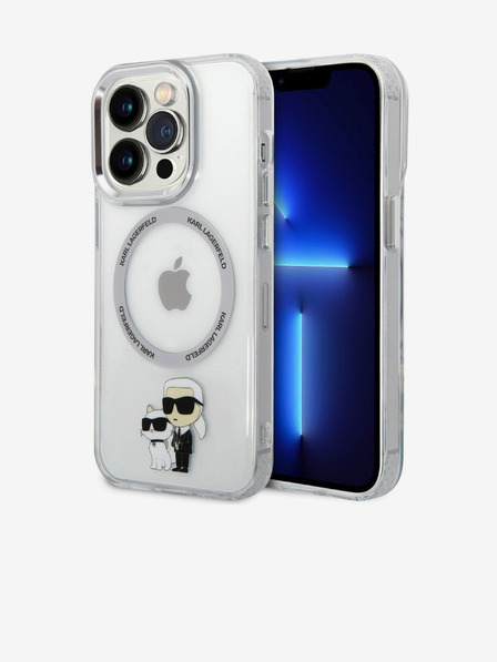 Karl Lagerfeld Karl Lagerfeld IML Karl and Choupette NFT MagSafe stražnja maska ​​za iPhone 15 Pro Max prozirna